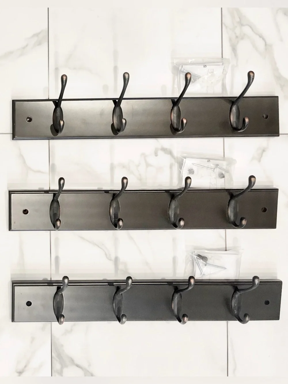 NWT! 🖤 Set of 3 Double-Hook Wall Hooks